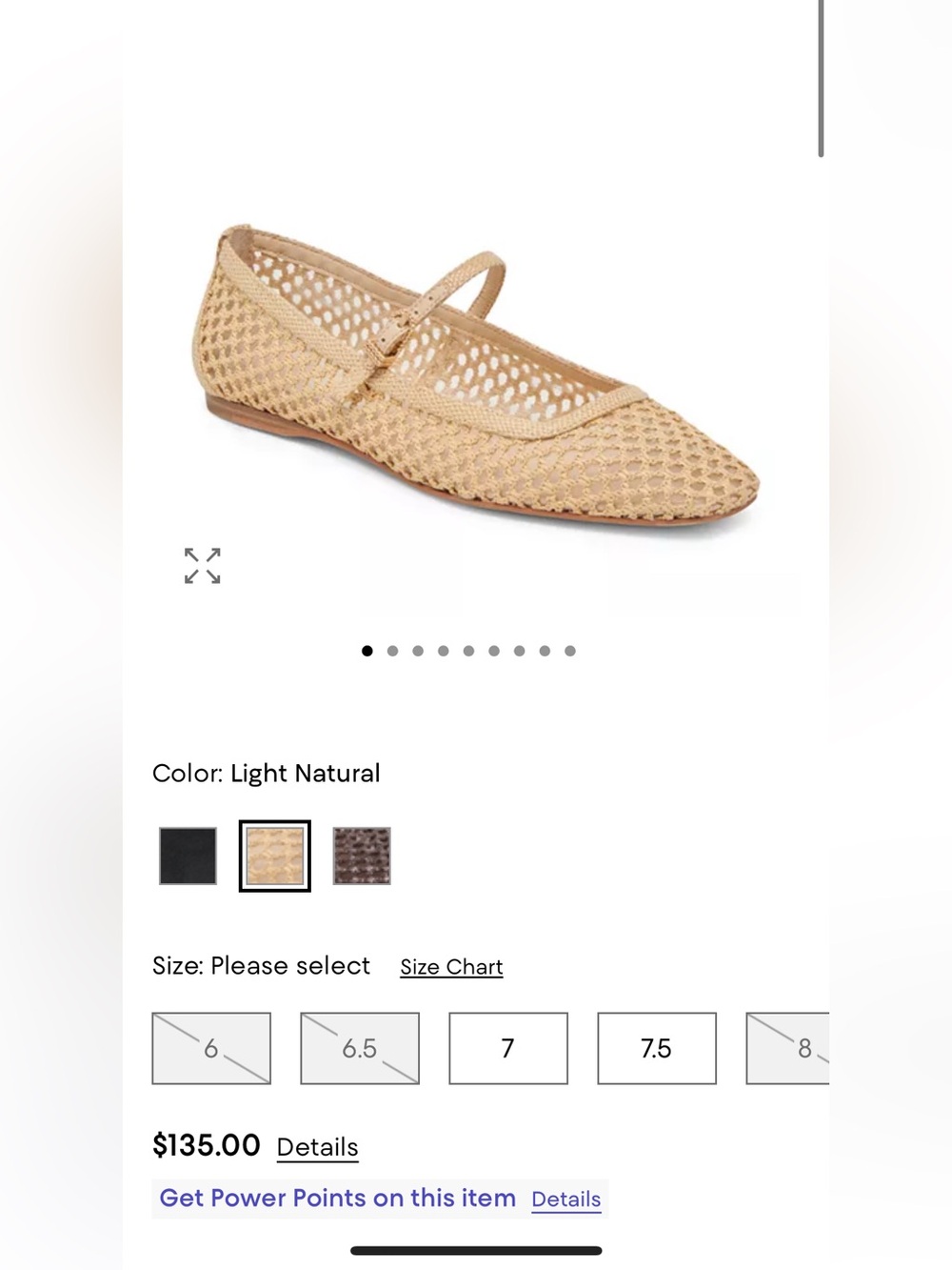 Dolce Vita Women's Reyes Slip On Mary Jane Ballet Flats Size 8.5 Light Natural